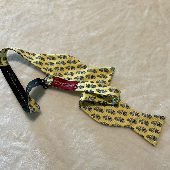 Southern Proper Other - Men’s silk bowtie Southern Proper Jeep print truck print yellow spring color